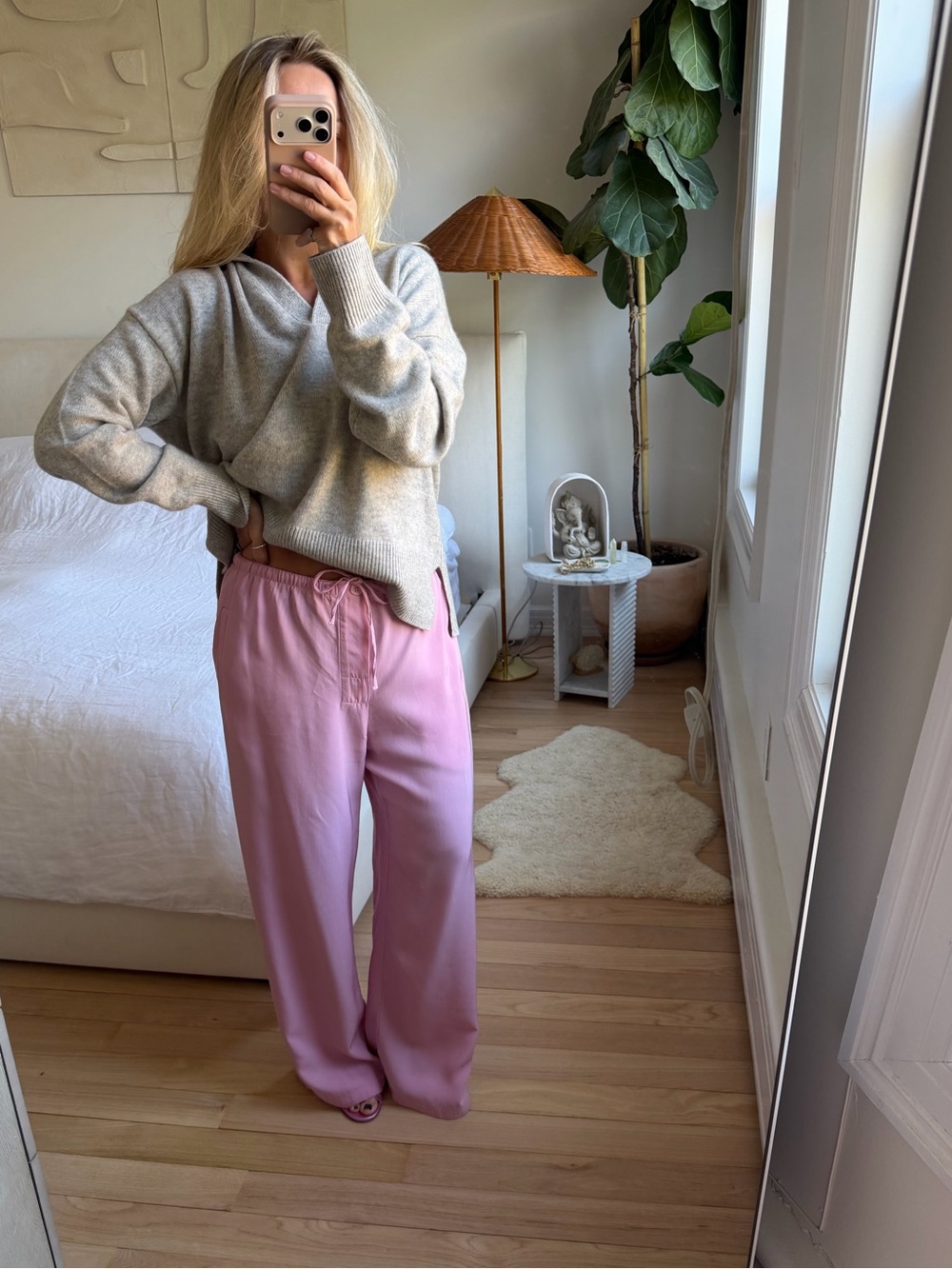 Zara Pink Wide Leg Pants Size Small Never Worn